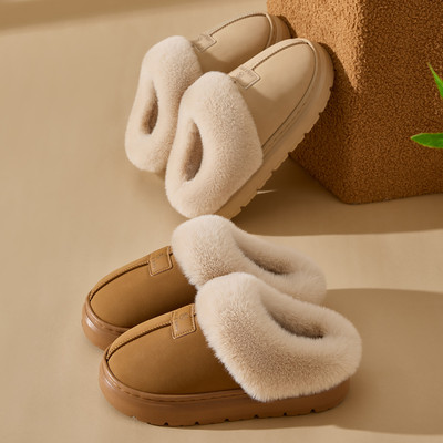 棉拖鞋女款冬季2025新款室内家居防滑毛毛绒拖鞋男士冬天情侣外穿