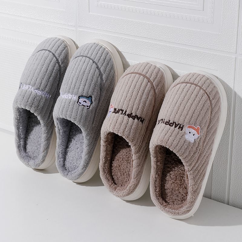 棉拖鞋秋冬季厚底室内居家保暖加厚加绒情侣拖鞋男款棉鞋包脚