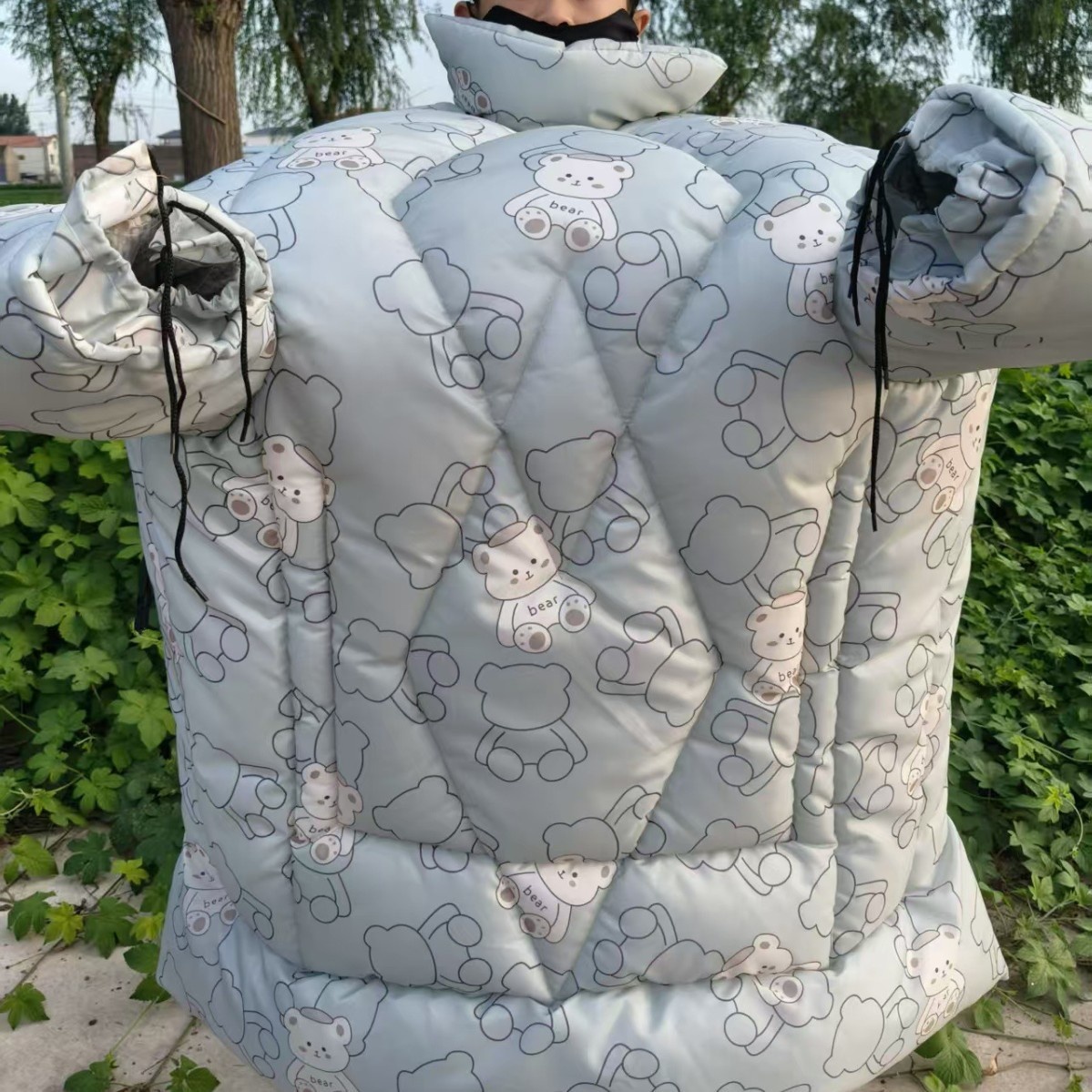 护肩款电动车挡风被冬季加厚加绒三轮车摩托车电瓶车防水防风保暖