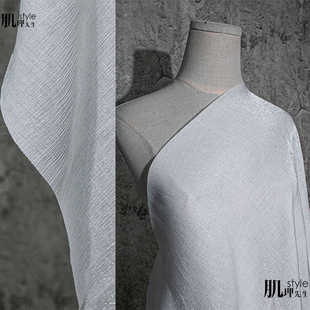 流光纱创意褶皱条纹肌理光泽布料diy汉服高档裙子设计师服装面料