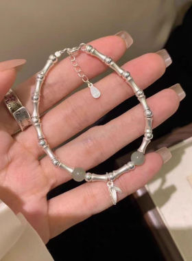 玉髓竹节手链女款中式ins轻奢小众设计高级手串温婉气质女友礼物