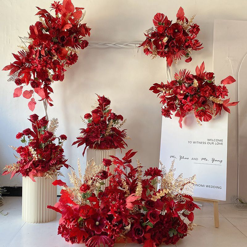 新款成品花艺芒草套系绢花背景挂花路引花盆花排花婚礼堂花点花条,节庆用品/礼品,婚庆绢花,淘宝优惠券,粉丝福利购,淘宝优惠卷