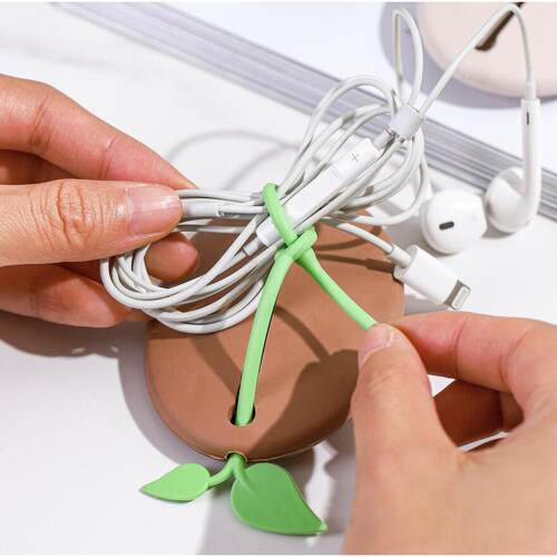 New Cartoon Coffee Bean Keychain Portable TPU Soft Material