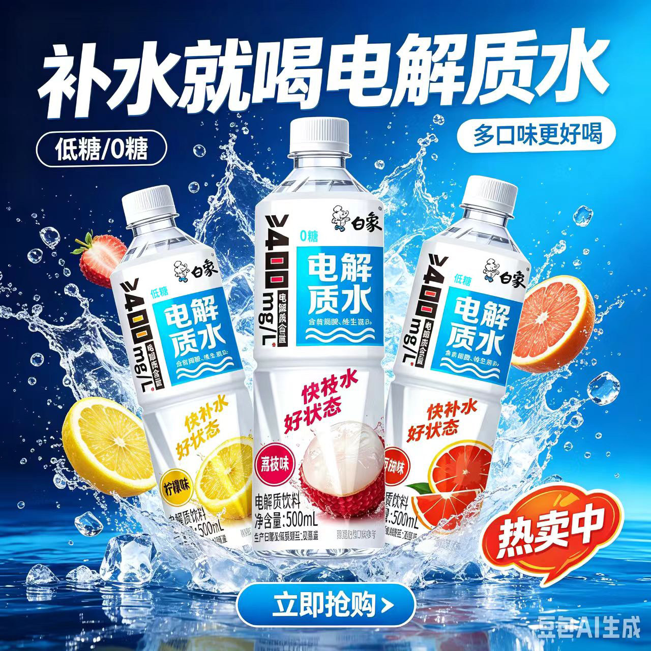 500ml*15瓶白象电解质水