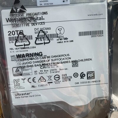 议价企业级硬盘，型号HK7220AH，西数Ultrast可维修