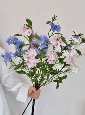 长枝雪兰花仿真花绣球假花束简约家居客厅装饰样板房摆件拍照道具