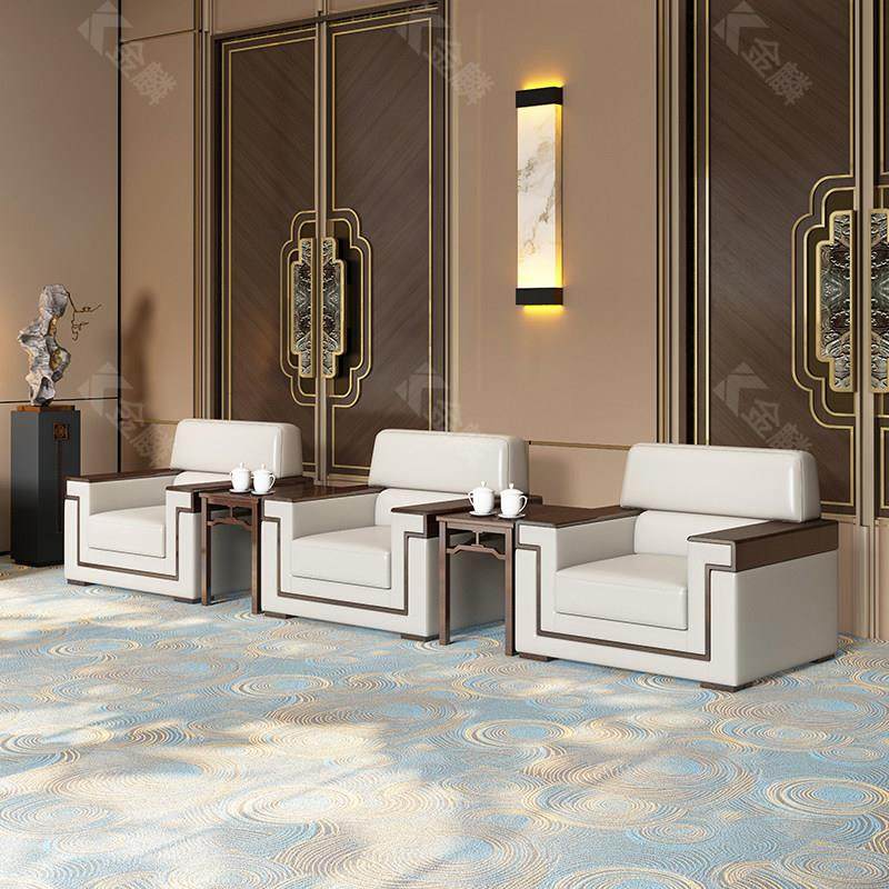 办公沙发新中式商务贵宾会客会议政府接待办公沙发单人位茶几组合,商业/办公家具,沙发,淘宝优惠券,粉丝福利购,淘宝优惠卷