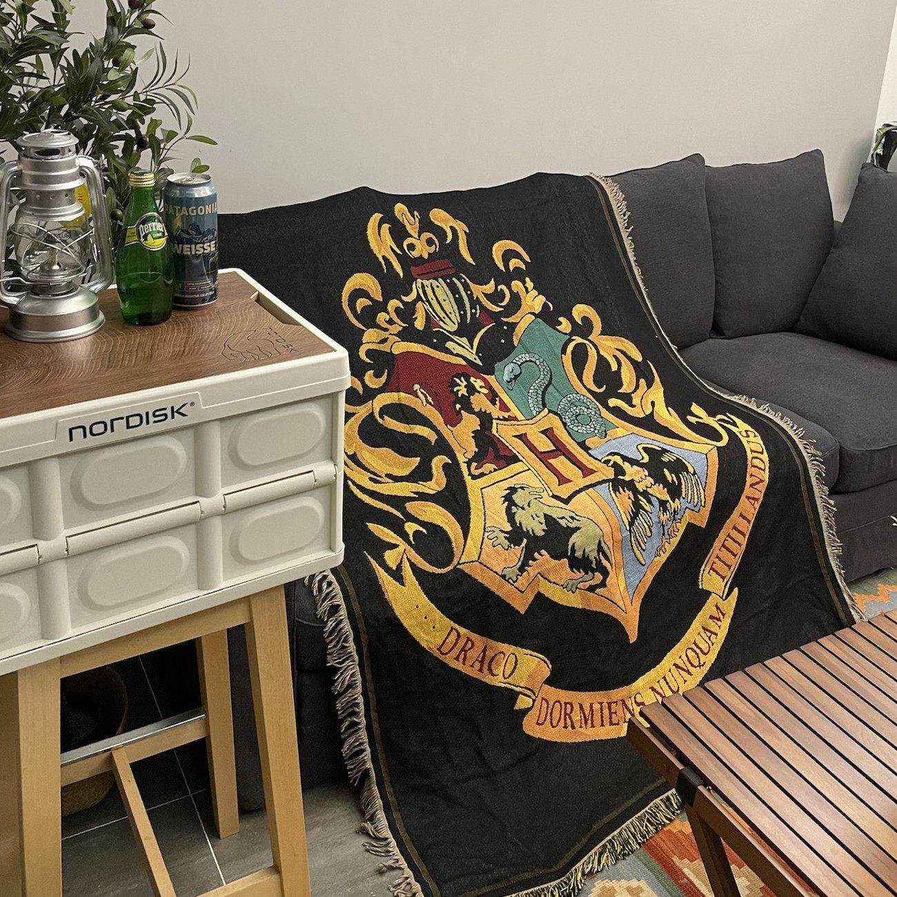 哈利波特霍格沃兹学院周边挂毯高级沙发盖毯露营披风毯子午睡毯,居家布艺,挂毯/壁毯,淘宝优惠券,粉丝福利购,淘宝优惠卷