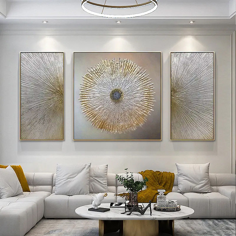 纯手绘立体油画现代艺术抽象派挂画肌理画客厅彩绘背景墙装饰