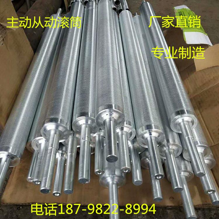 无动力滚筒线主动从动直径38/50/60滚筒不锈钢胶辊托辊传送带滚筒