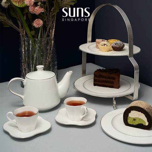 suns时分月下花影咖啡杯碟下午茶具套组下午茶咖啡杯套装送人礼盒