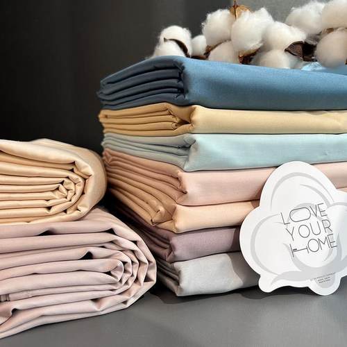 可定制任意尺寸床笠床品四件套定做100S纯色全棉贡缎长绒棉单被套