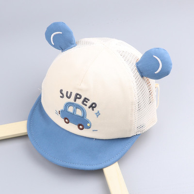 夏季婴儿网眼透气防晒鸭舌帽