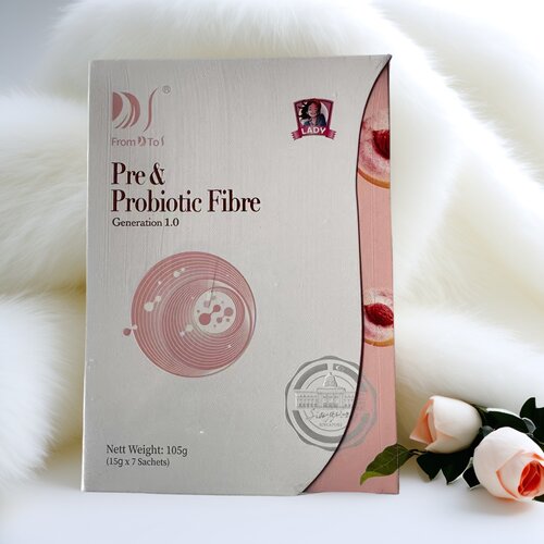 新品首发Deslim蒂诗丽益生菌新加坡DS菩萨心肠膳食纤维粉白桃口味