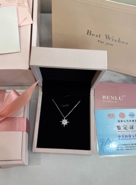 本鹿星辰S925纯银项链女2024年新款太阳花项链送闺蜜朋友生日礼物