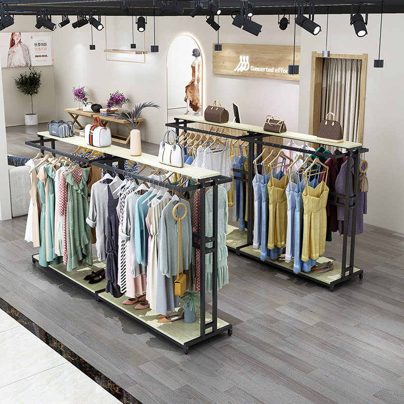 落地服装展示架挂衣架子家用男女衣服展架儿童服装店铁艺货架包邮