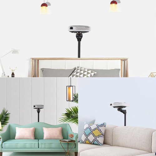 极速落地伸缩微型投影机支架墙壁投影机支架贴牀T头投影支架免打