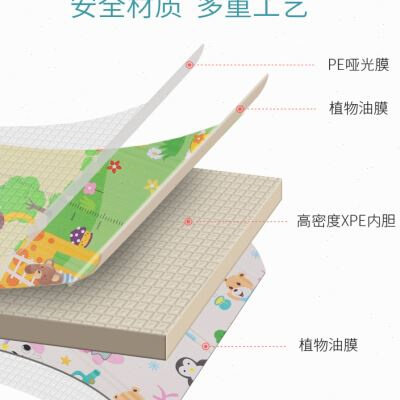 可折叠宝宝爬行垫加厚家用婴儿爬爬垫客厅环保一整张垫子泡沫地垫