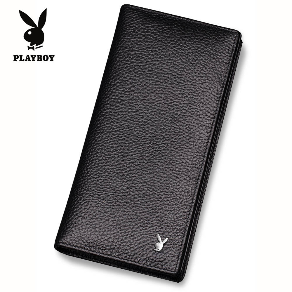 花花公子钱包长款真皮牛皮 2021新款男士定制diy刻字薄款正品钱夹