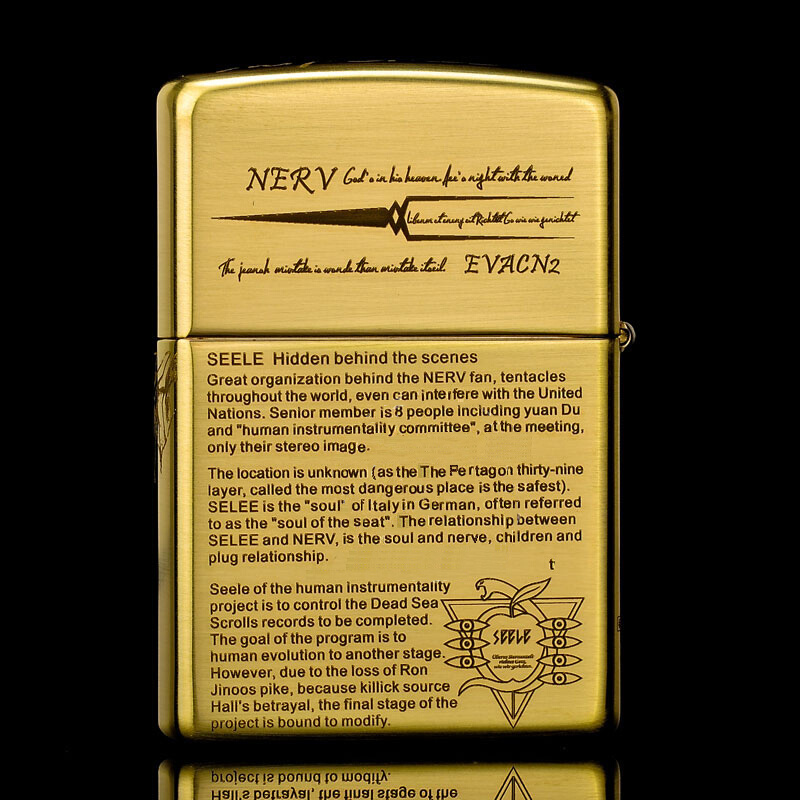 打火机ZIPPO正版 纯铜五面新世纪福音战士 原装芝宝正品zppo男士