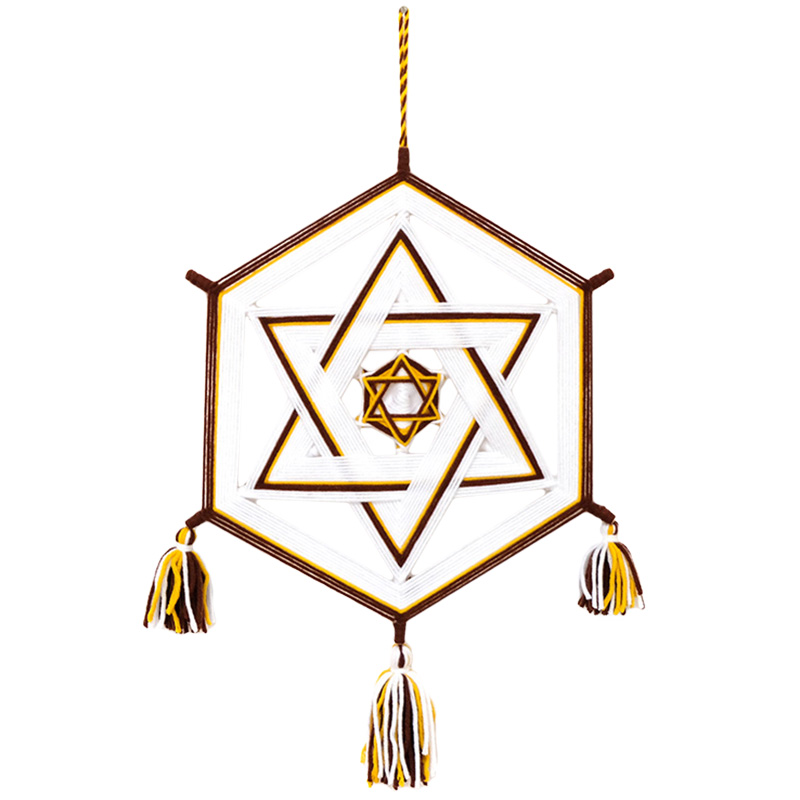 六芒星丨绕线曼达拉手工编织材料包 diy墙饰壁挂民宿装饰设计包邮