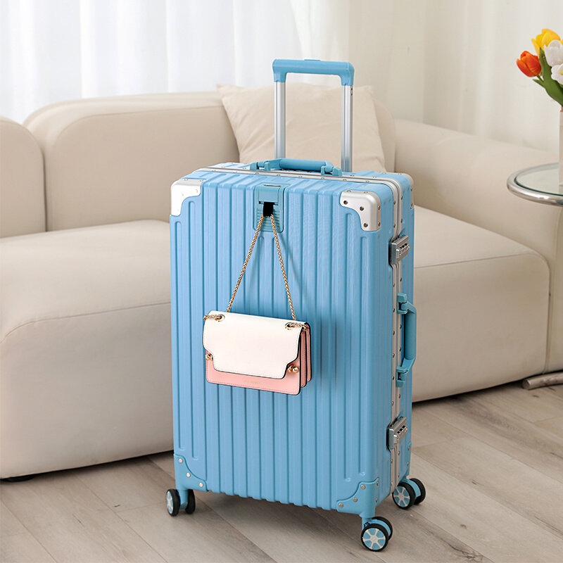 playboy/花花公子拉杆箱万向轮铝框行李箱女24旅行箱男耐摔登机箱