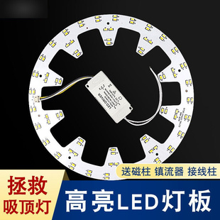 改装 LED灯片节能照明灯珠家用吸顶灯板改造灯L盘 圆形灯条贴片灯