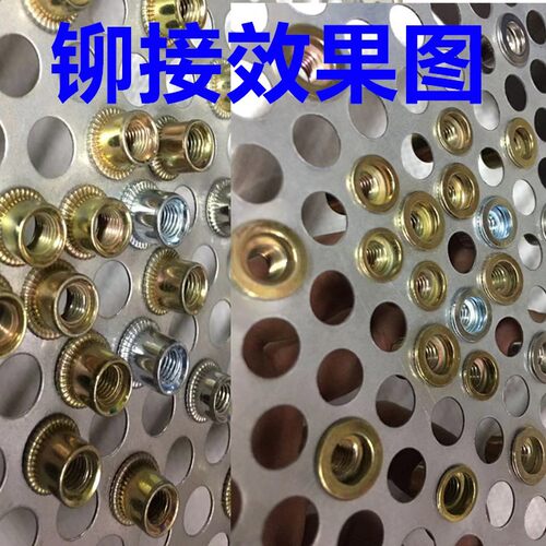 碳钢镀锌拉铆螺母平头直纹滚花铆螺母M3M4M5M6M8M10M12拉帽拉卯母