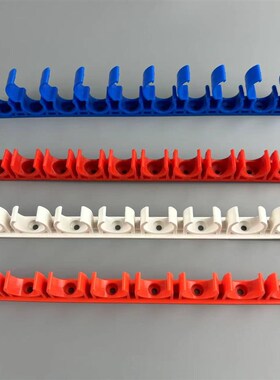 16 20红色PVC PPR塑料瓦斯枪排卡迫玛卡管卡联排卡座卡红蓝白排卡