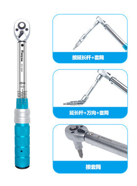 Fanyaa扭矩扭力自行车维修预置式多功能可调棘轮扳手小中大飞套装