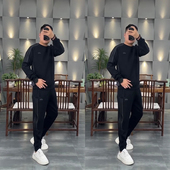 新款 百搭潮流运动帅气套装 男士 2025秋冬季 圆领卫衣长袖 两件套男