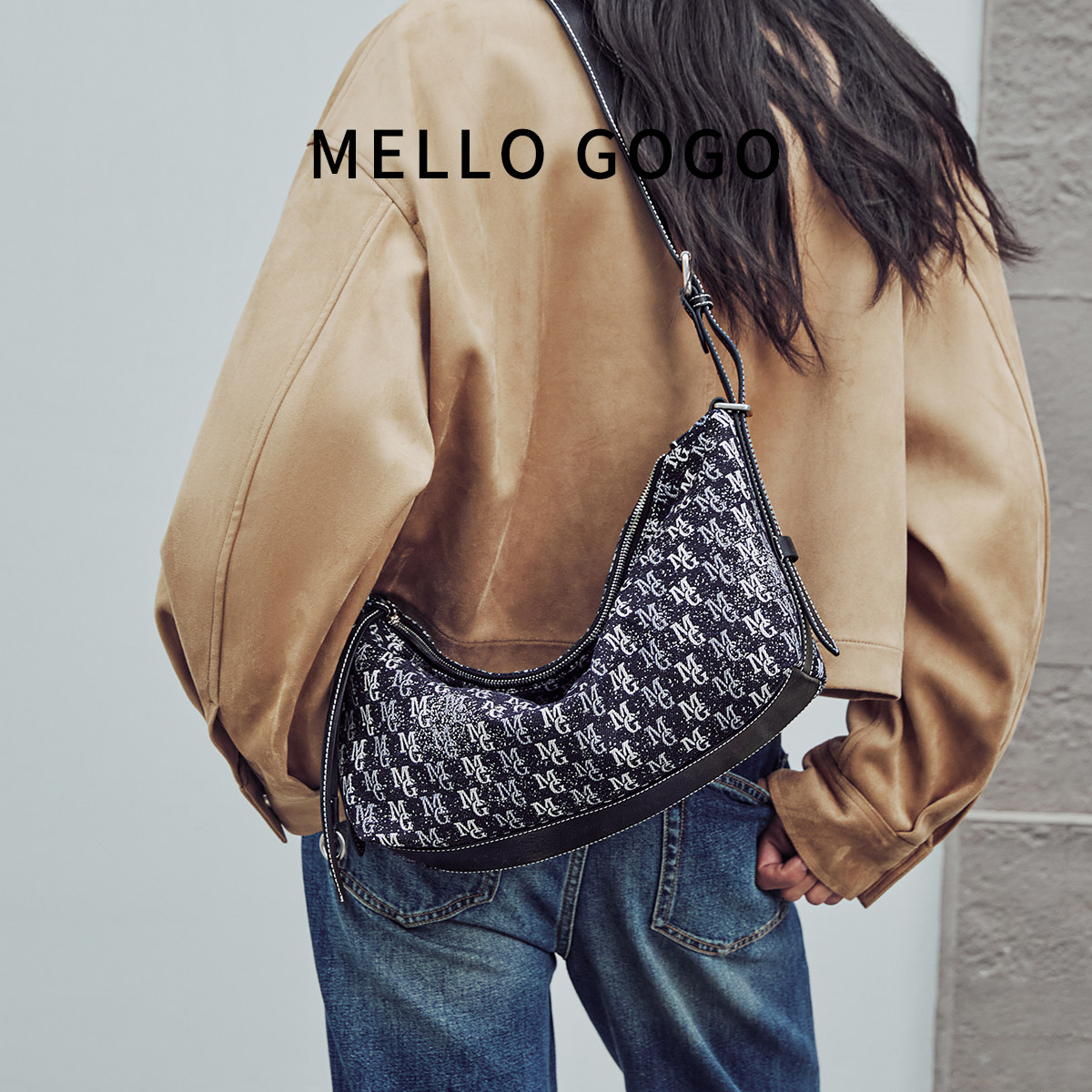 Mellogogo老花单肩包设计感小众