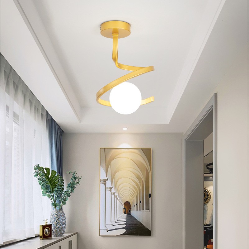 北欧过道灯走廊灯简约现代创意阳台吸顶灯入户门厅玄关衣帽间灯具