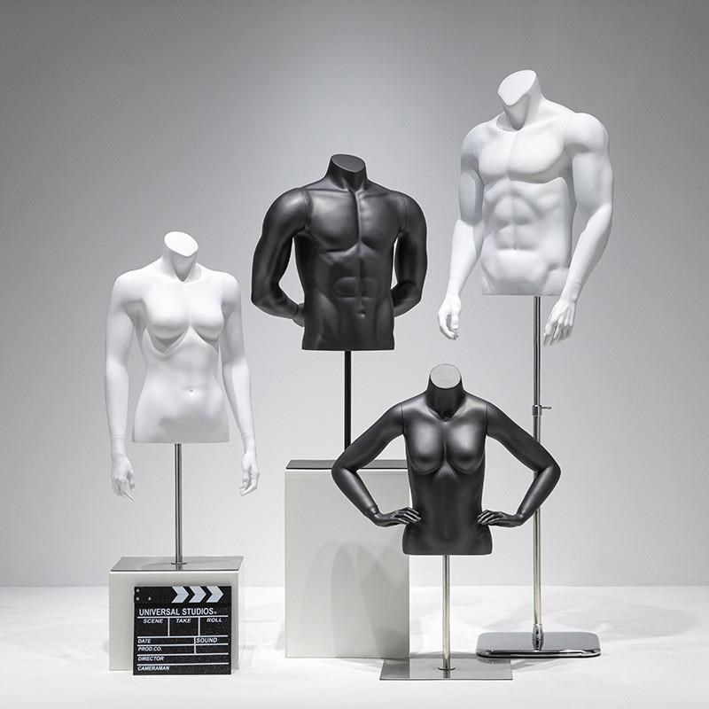 运动模特道具男半身人台服装店橱窗展示架模型男女假人体模特人偶