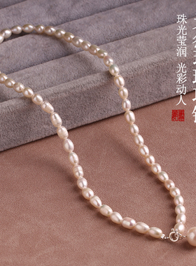 正品天然淡水珍珠项链女锁骨链颈链高级感简约气质闺蜜母亲节礼物