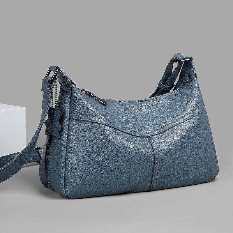 真皮中老年女包妈妈婆婆小包包2024新款老年人软皮简约单肩斜挎包