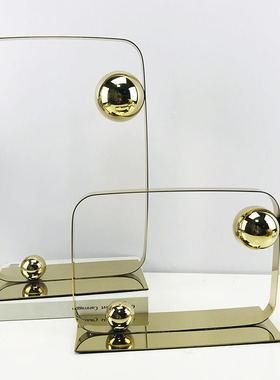 现代简约几何金属摆件简约创意家居客厅电视柜酒柜别墅大厅装饰品