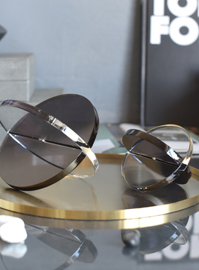 现代简约轻奢几何亚克力透明杨桃摆件样板间茶几客厅托盘软装饰品