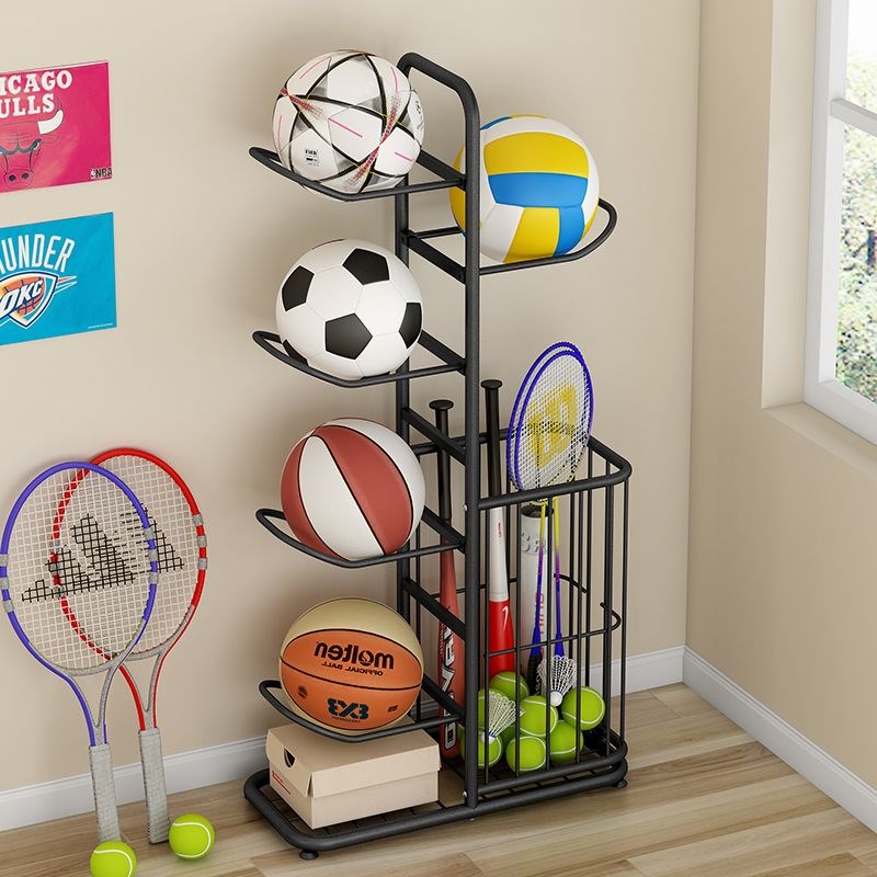 篮球收纳架家用室内客厅玩具球类收纳落地多层体育健身器材储物架
