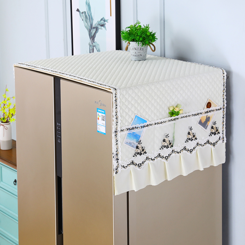 防滑冰箱盖巾单双开门防尘罩滚筒式洗衣机防灰盖布套网红款帘巾罩