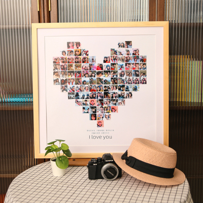 生日礼物女送女友闺蜜男生朋友的情侣照片定制diy手工有纪念意义