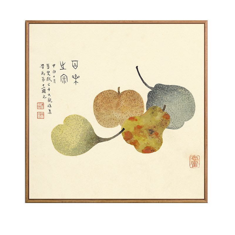 新中式装饰画f水果蔬饭店餐厅挂画日式壁画民宿玄关画客厅背景墙图片