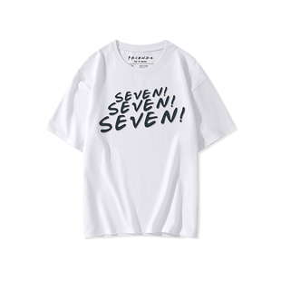 Friendsforever老友记周边莫妮卡SEVEN! 重磅美式T恤