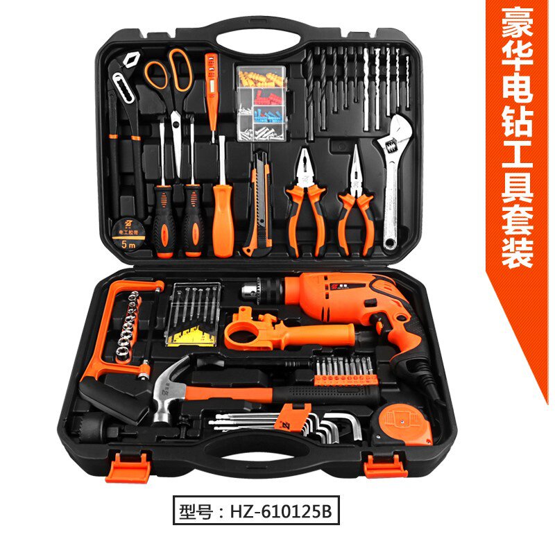 厚政工具箱套装家用电钻电动组套冲击钻多功能电锤混凝土五金r工