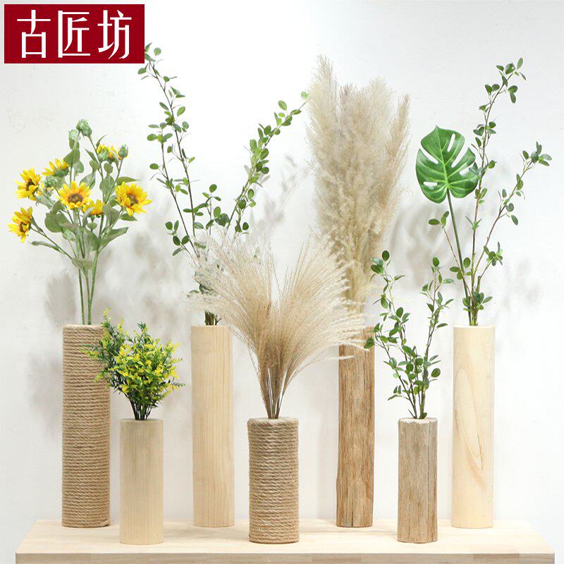 花店服装店置物架花架花瓶北欧实木简约服装店装饰童装女装店软装