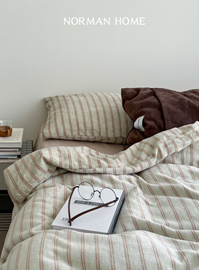 卡里加的小屋/复古秋冬季牛奶绒四件套加厚绒床单被套防静电床品