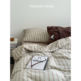 卡里加的小屋/复古秋冬季牛奶绒四件套加厚绒床单被套防静电床品