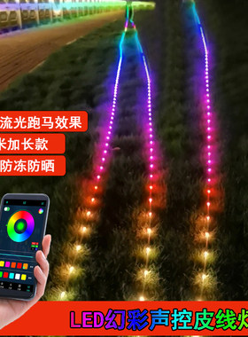 12V七彩流水跑马灯100米编程彩灯
