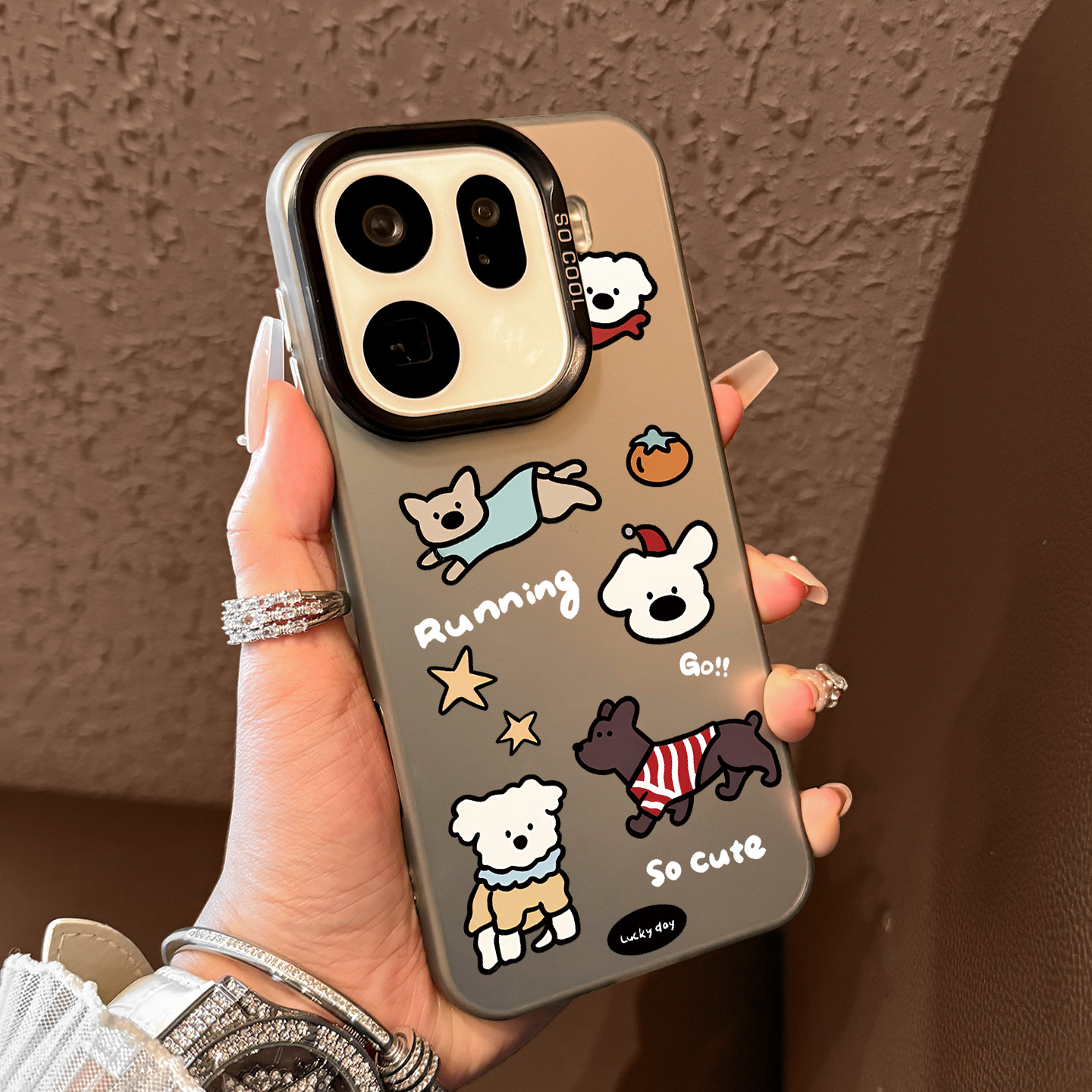 适用于oppofindx手机壳running狗