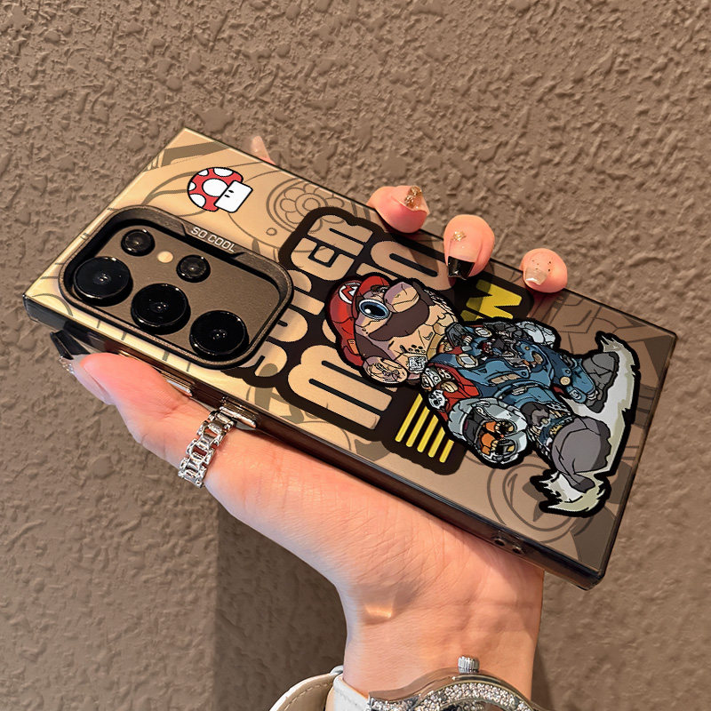 Missvun适用三星s24ultra手机壳超级机械马里奥时尚s23ultra全包防摔s22卡通个性s24+渐变s23磨砂galaxy男款
